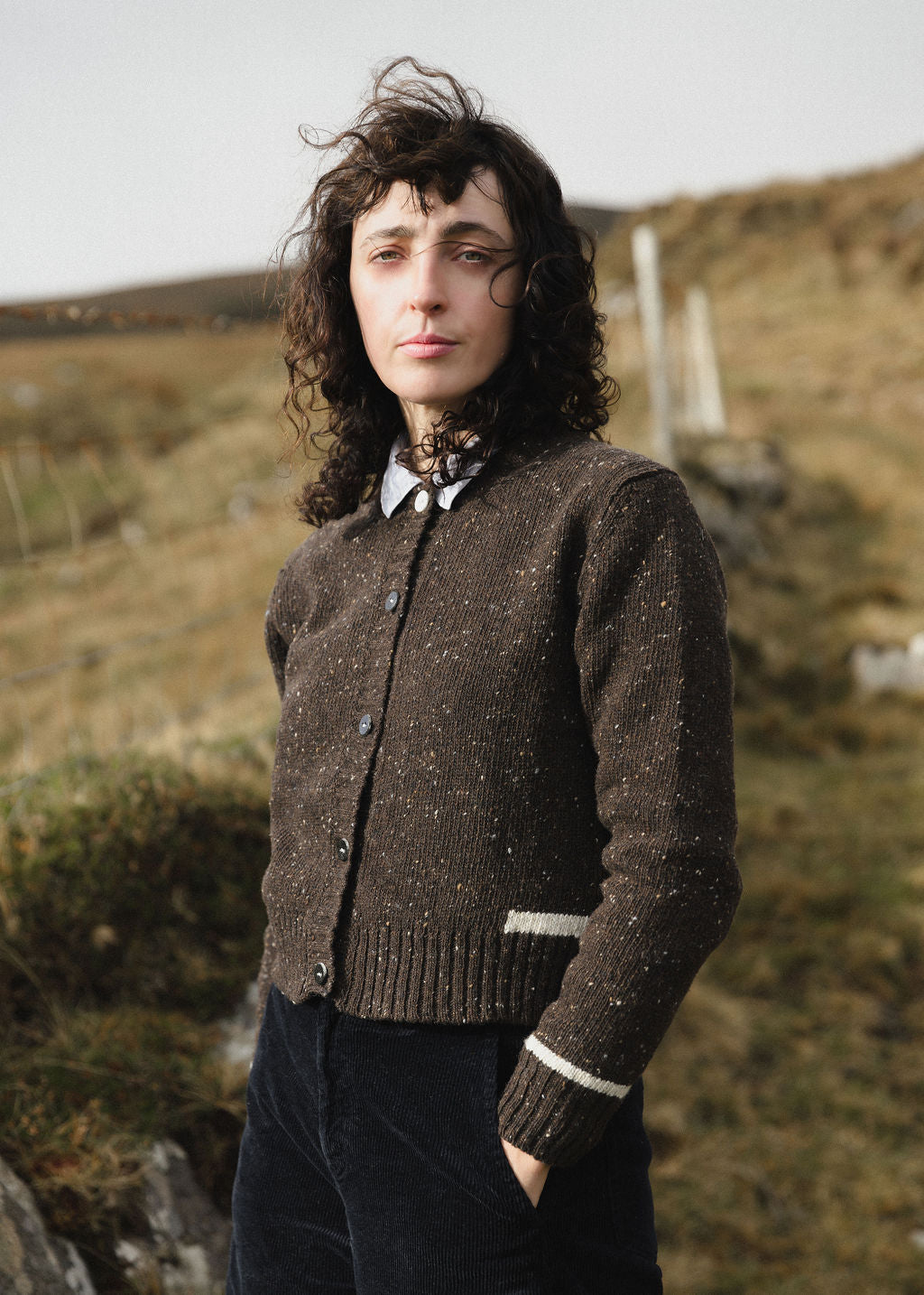 The Donegal Tweed Cropped Cardigan