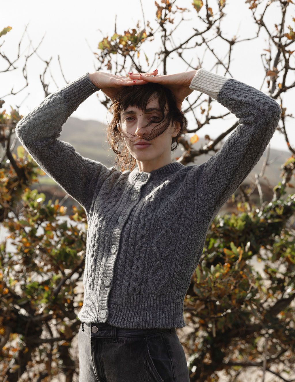 The Aran Cropped Cardigan