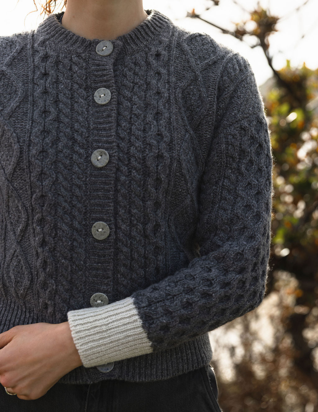 The Aran Cropped Cardigan