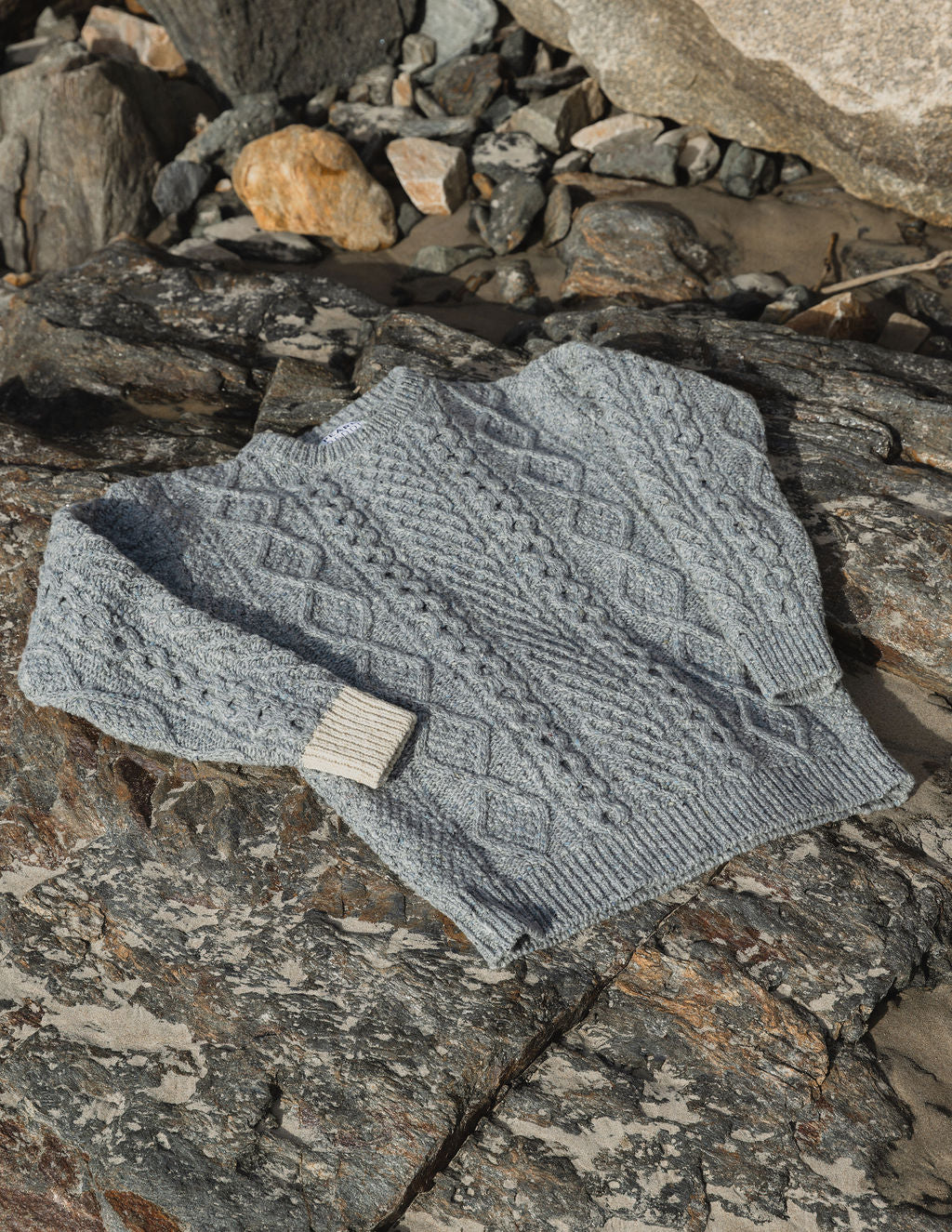 The Aran Crewneck in Grey