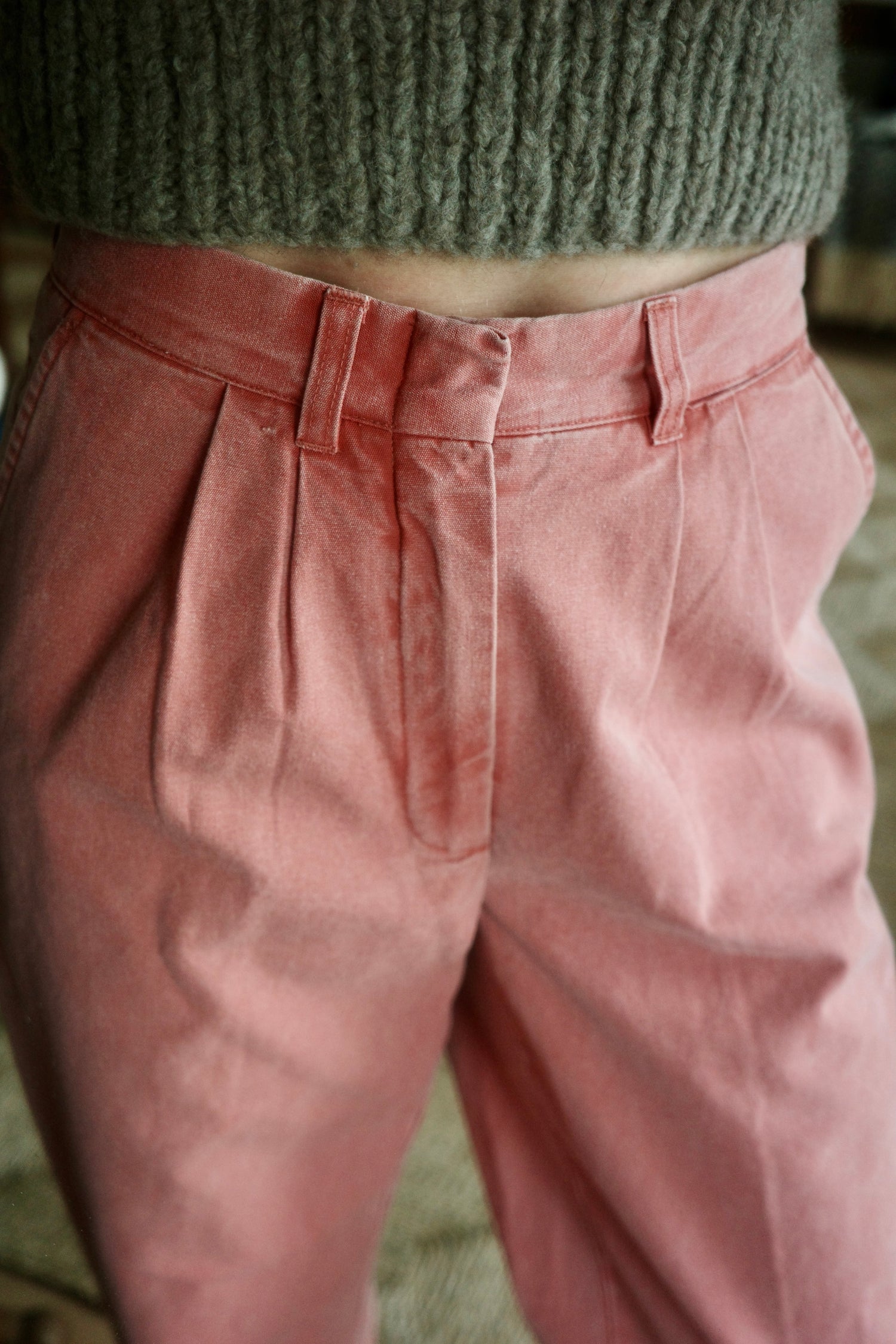 Vintage Nantucket Red Pleated Trouser