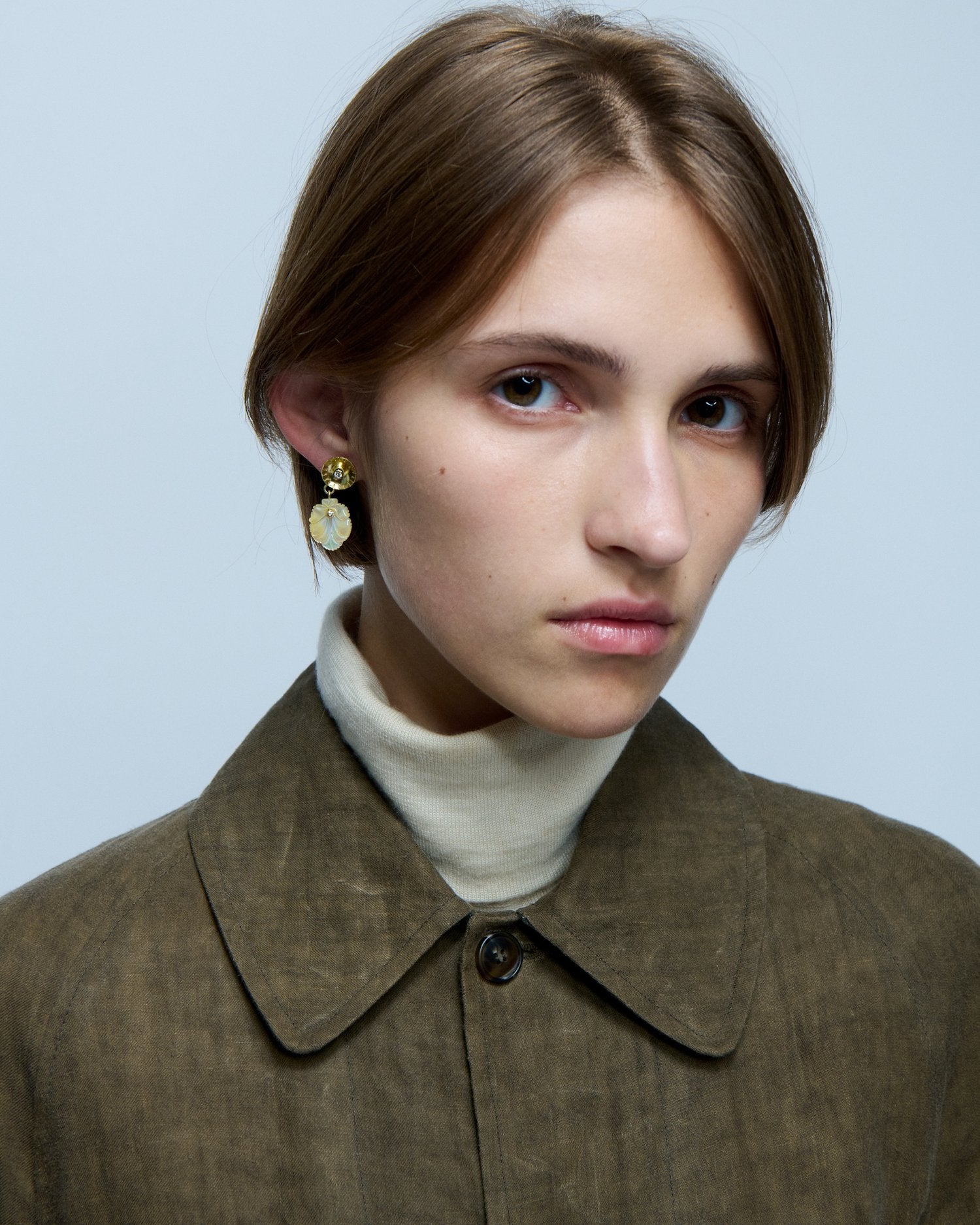 Yellow Mussel Shell Earrings