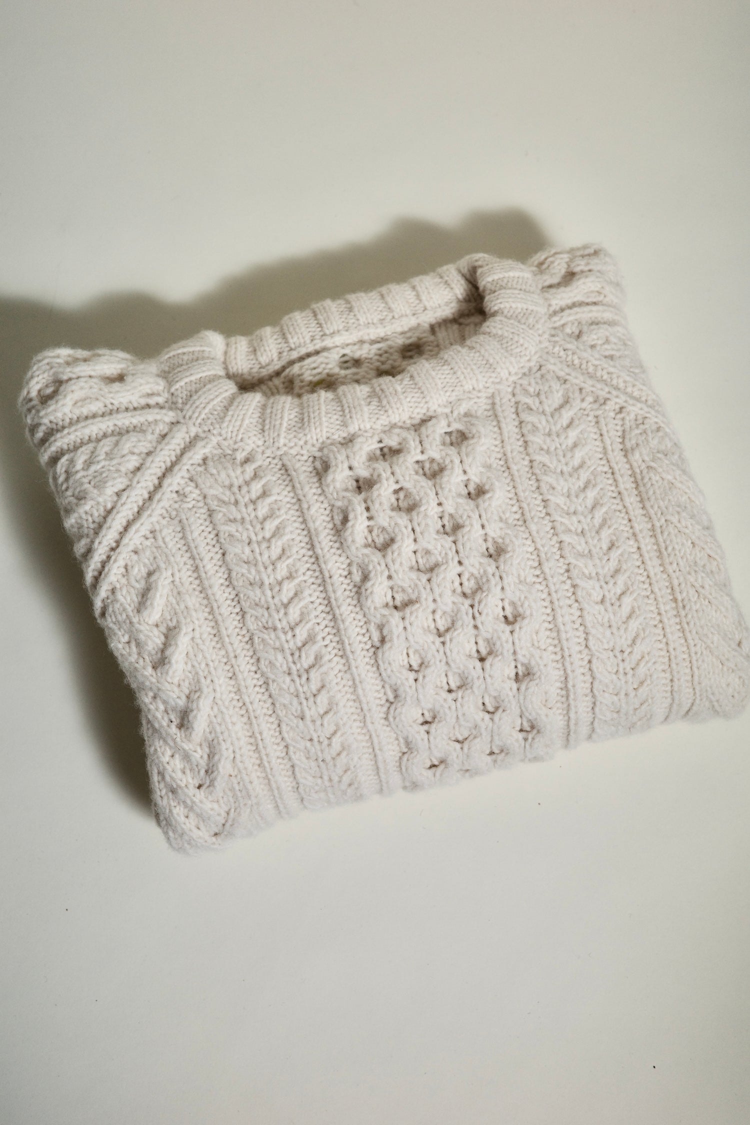 The Aran Crewneck in Cream
