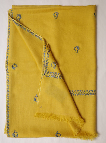 The Flower Buti Shawl in Yellow