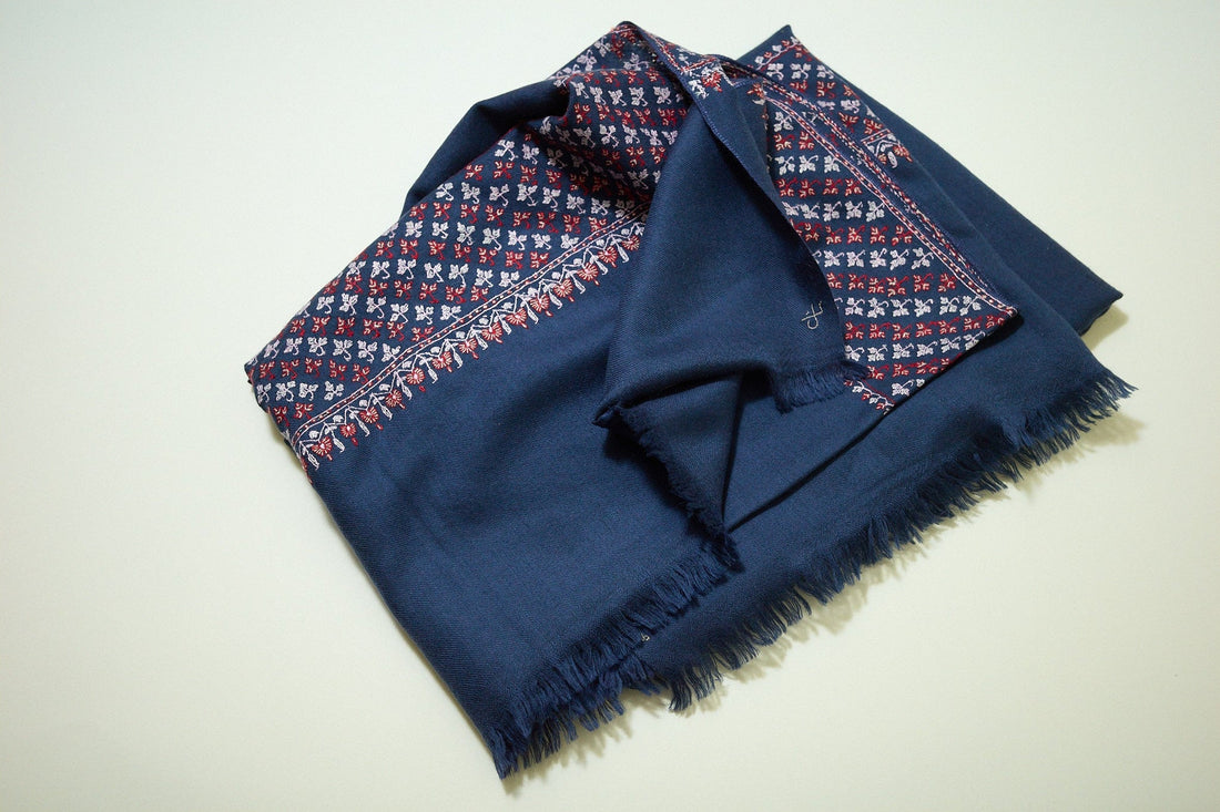 Dordar Frame Hand-Embroidered Shawl