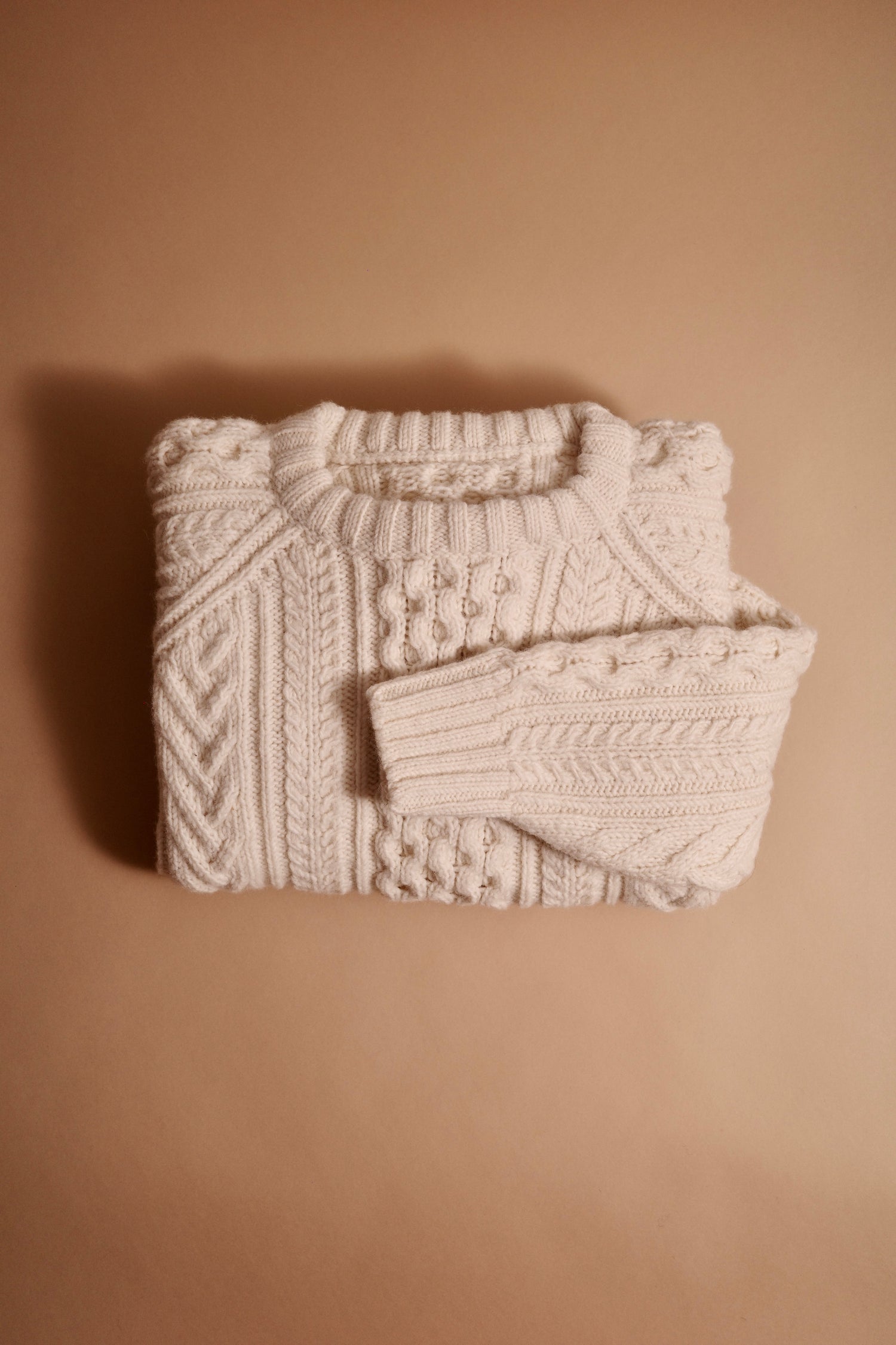 The Aran Crewneck in Cream