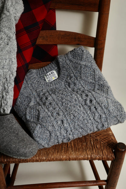 The Aran Crewneck in Grey