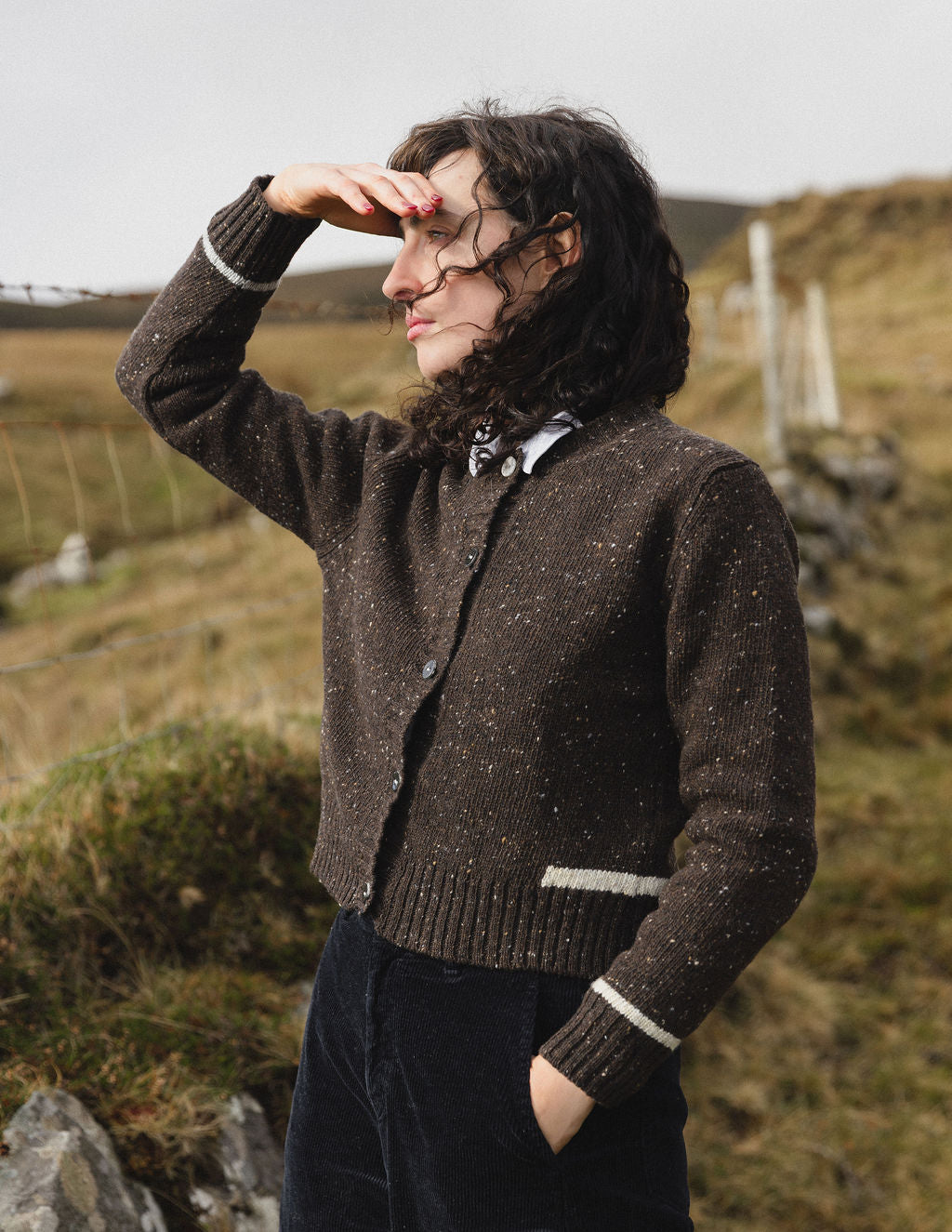 The Donegal Tweed Cropped Cardigan