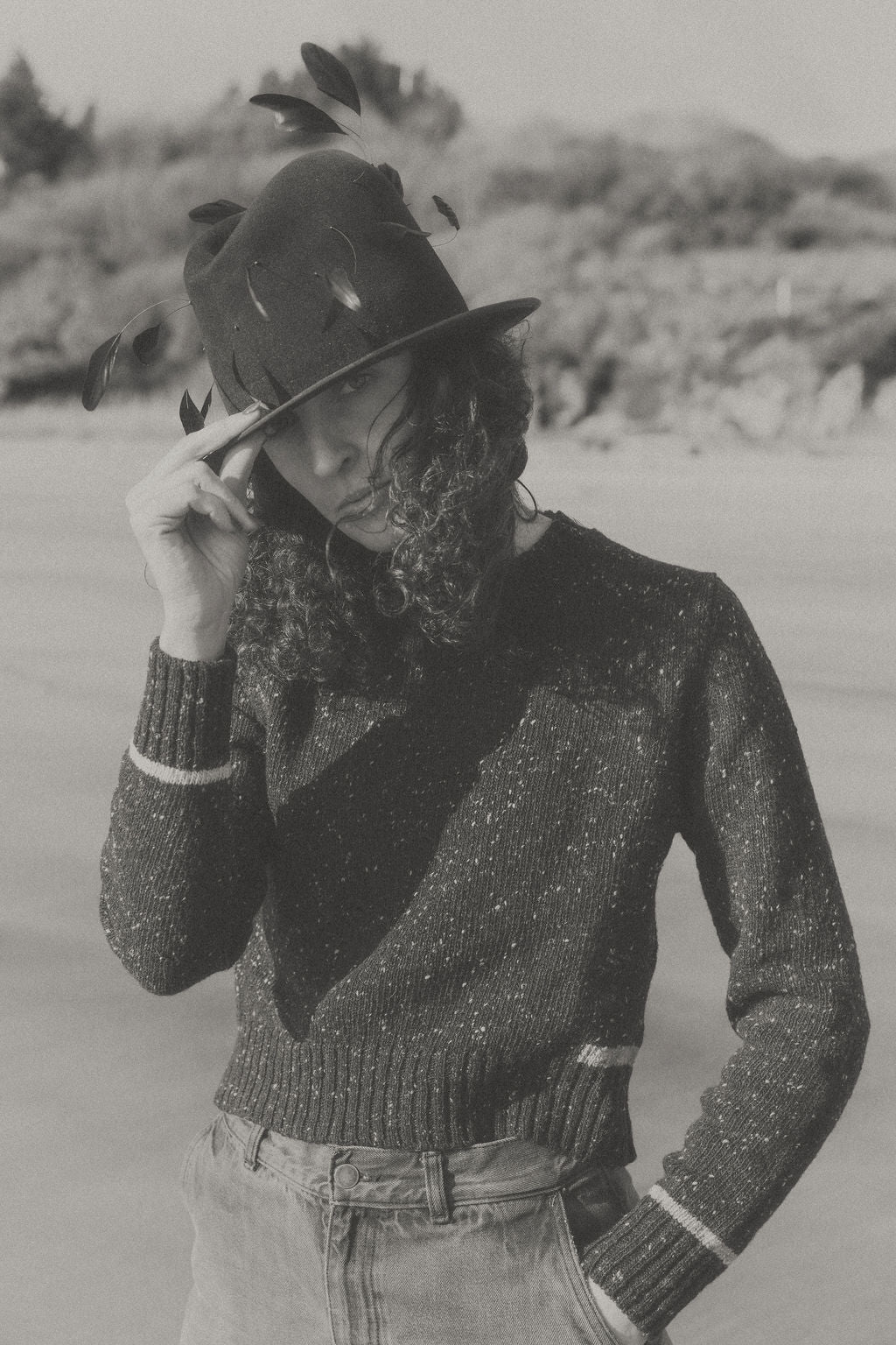 The Donegal Tweed Cropped Crewneck