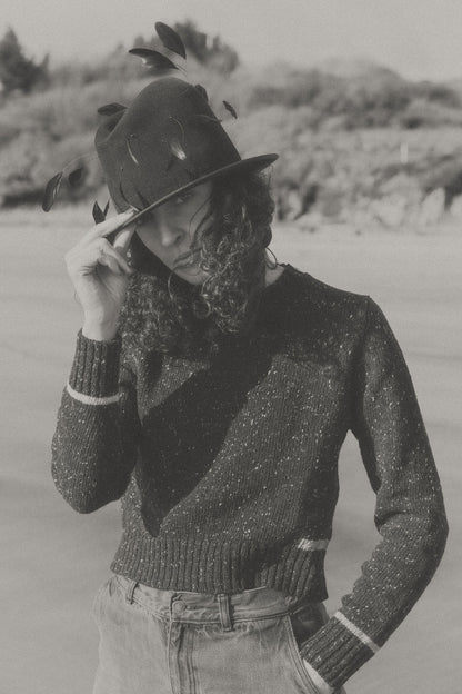 The Donegal Tweed Cropped Crewneck