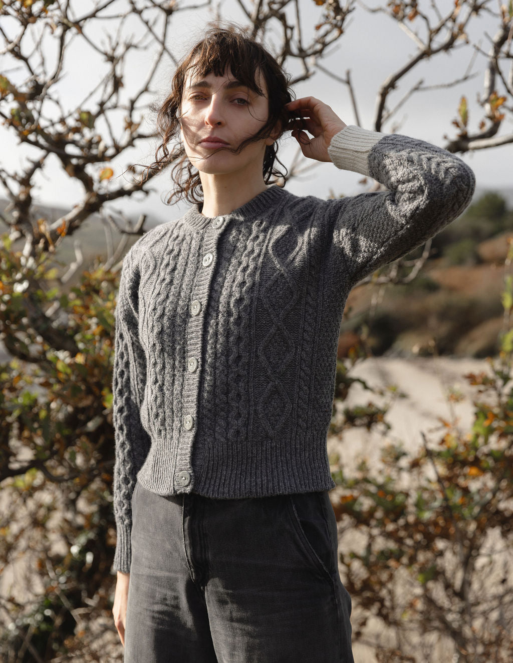 The Aran Cropped Cardigan