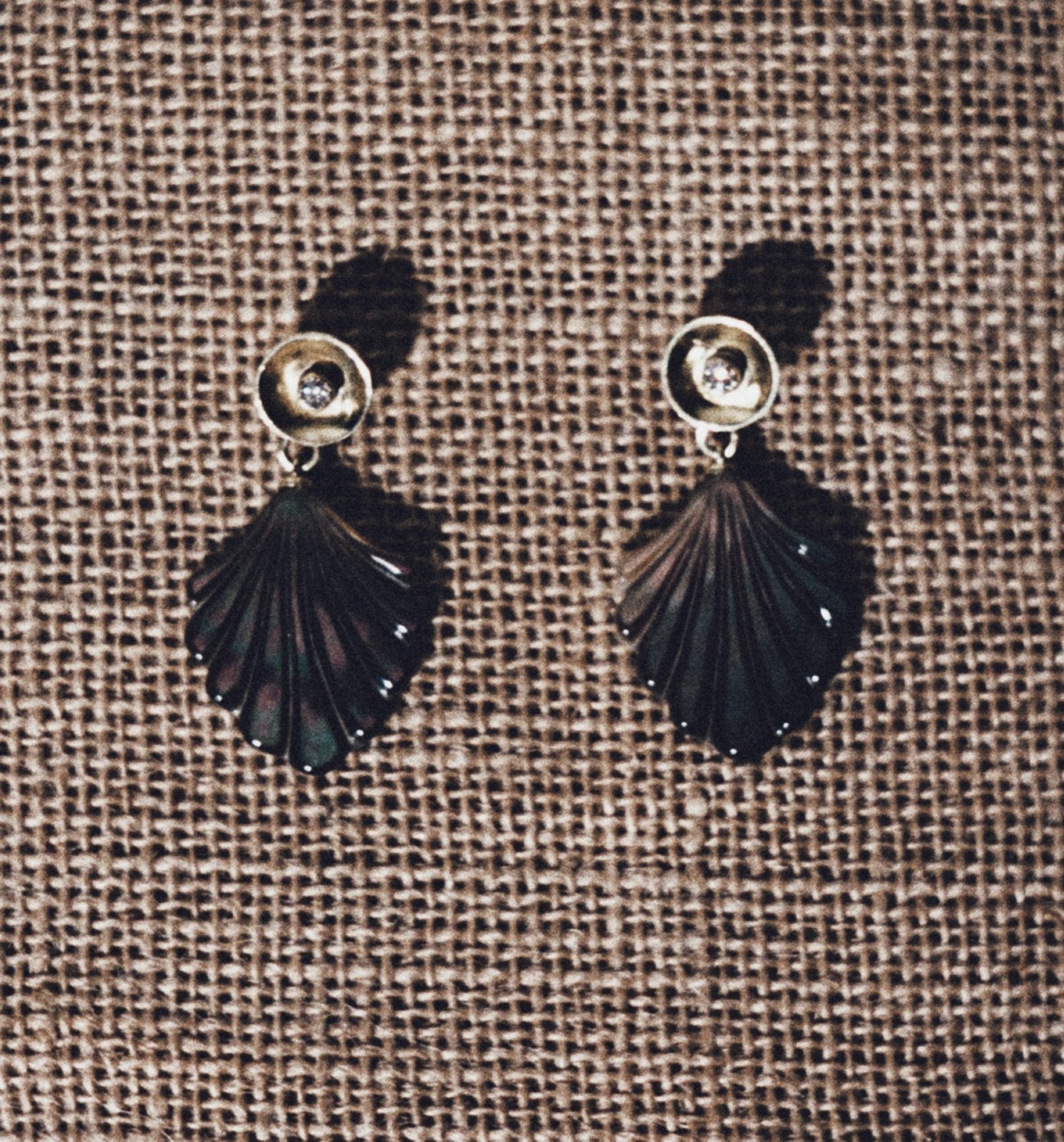 Black Lip Mussel Shell Earrings