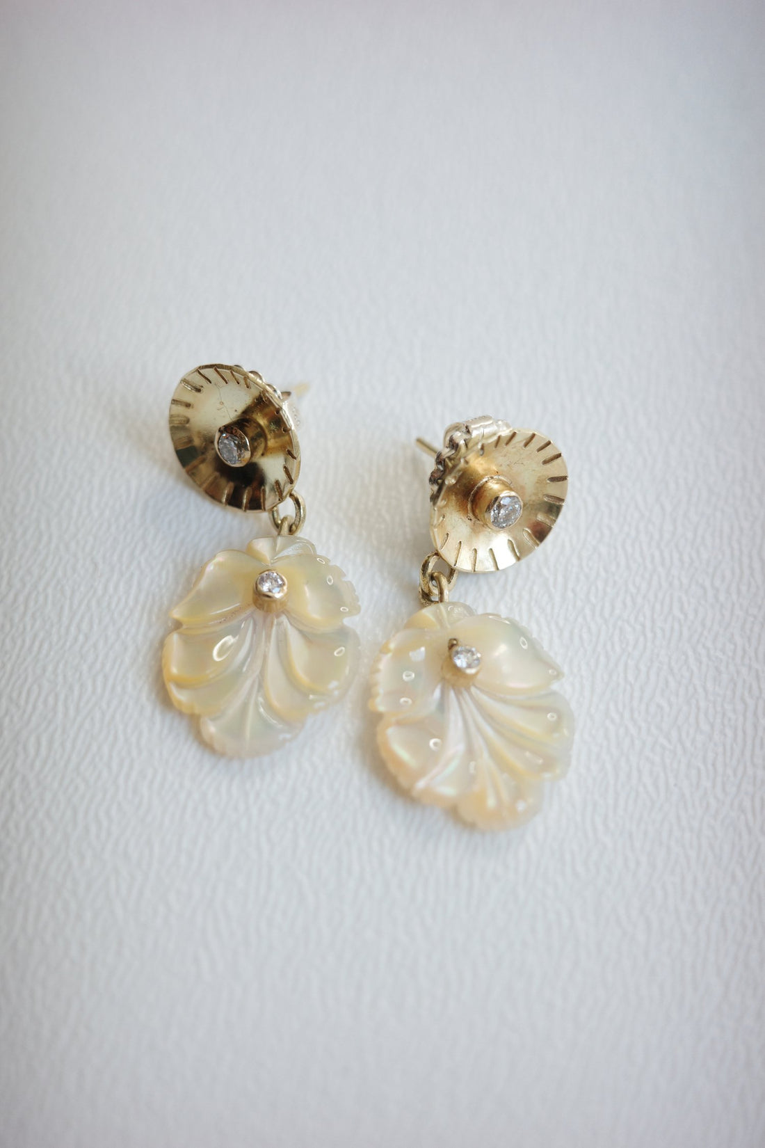 Yellow Mussel Shell Earrings